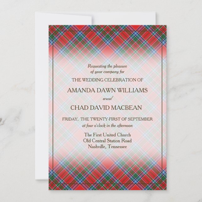 Tartan Beauty Clan MacBean MacBain Scottish Plaid (Devant)