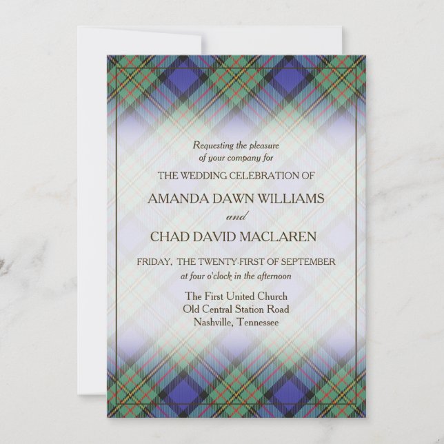 Tartan Beauty Clan MacLaren Scottish Plaid (Devant)