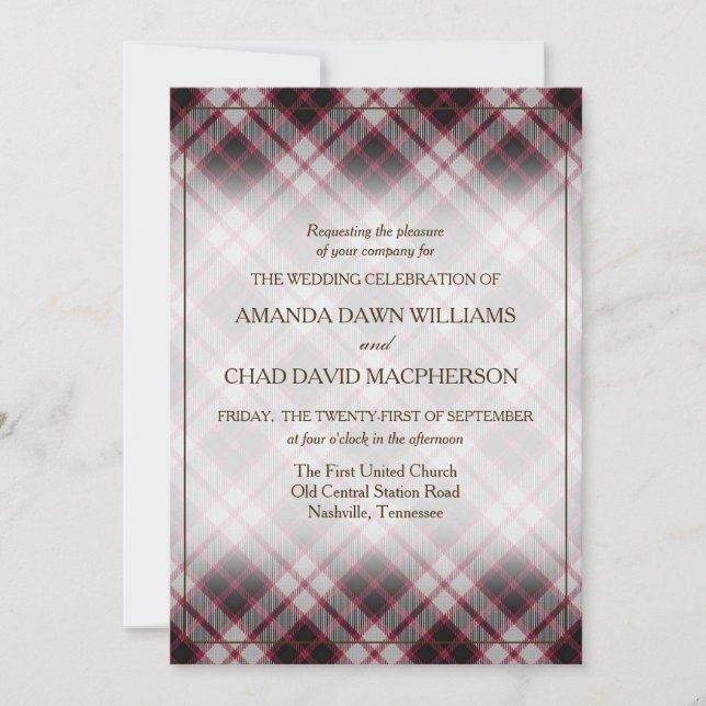 Tartan Beauty Clan MacPherson Scottish Plaid (Devant)