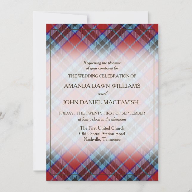 Tartan Beauty Clan MacTavish Scottish Plaid (Devant)
