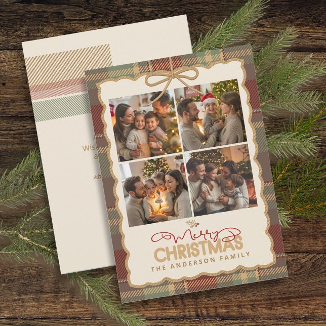 Tartan Border Noël 4 Modèle photo ID1141A (Créateur téléchargé)