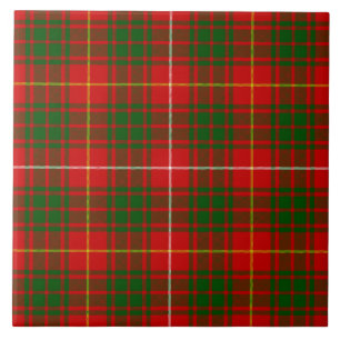 Tartan Bruce rouge vert carreaux