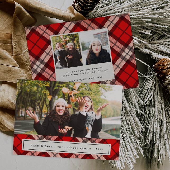 Tartan | Carte photo de Noël (Créateur téléchargé)