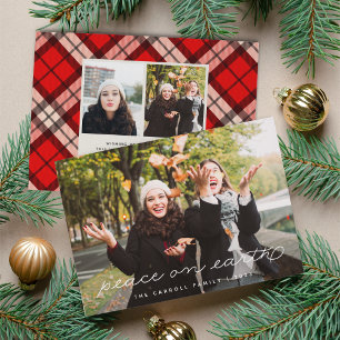 Tartan Carte photo de Noël