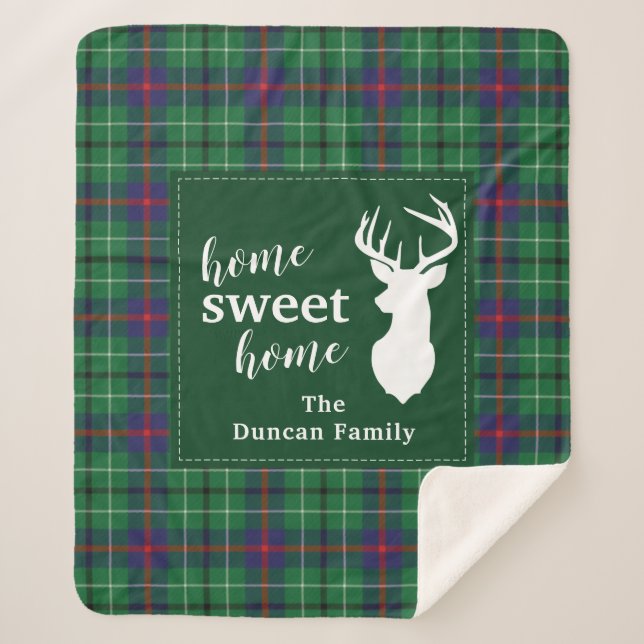 Tartan Christmas Sweet Home Plaid Personnalisé (Devant)