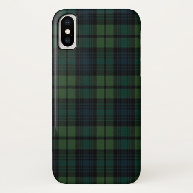 Tartan Coque-Mate à peine Il iPhone X Coque (Dos)