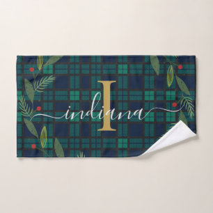 Tartan Couronne Manuscrit Monogramme Rustique Plai