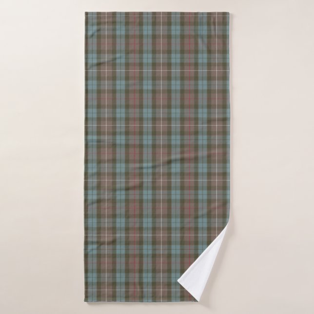 Tartan de chasse de Fraser de clan patiné (Serviette de bain)