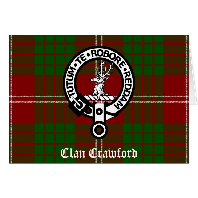 Tartan de la crête du clan Crawford (Devant horizontal)