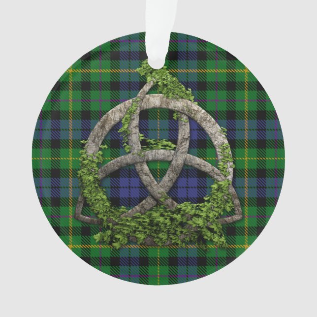 Tartan de MacBride et noeud celtique de trinité (devant)