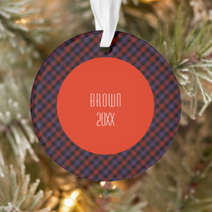 Tartan des Highlands du clan Grady marron vintage