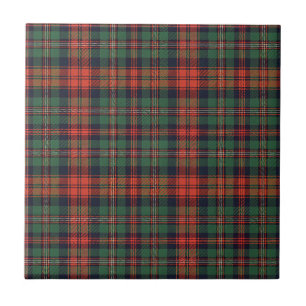 Tartan écossais classique rouge et vert à carreaux