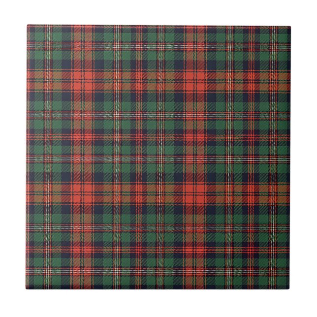 Tartan écossais classique rouge et vert à carreaux (Devant)