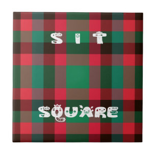 Tartan Écossais Royal à Carreaux avec Texte