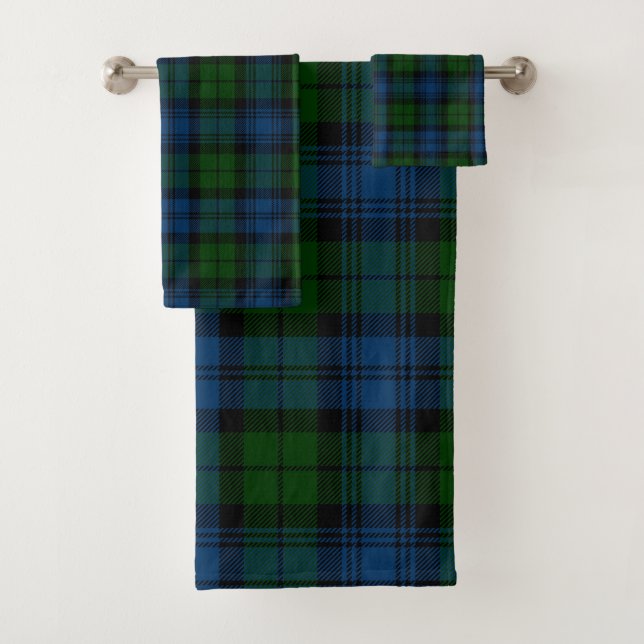 Tartan Élégant Rustique Bleu et Vert Tartan Rustiq (En situation)