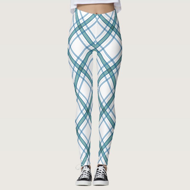 Tartan en collant turquoise (Devant)