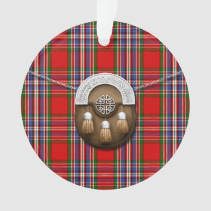 Tartan et escarcelle rouges de MacFarlane de clan