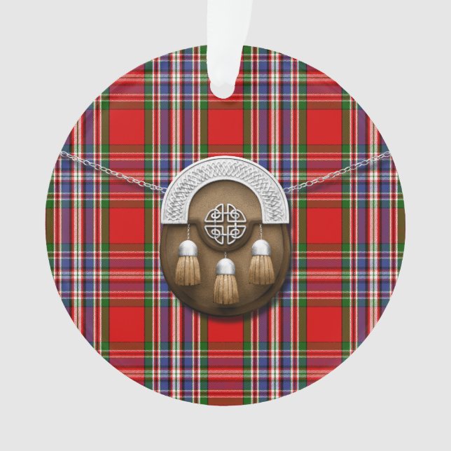 Tartan et escarcelle rouges de MacFarlane de clan (devant)