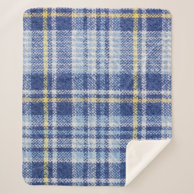 Tartan jaune bleu : Plaid tendance (Devant)