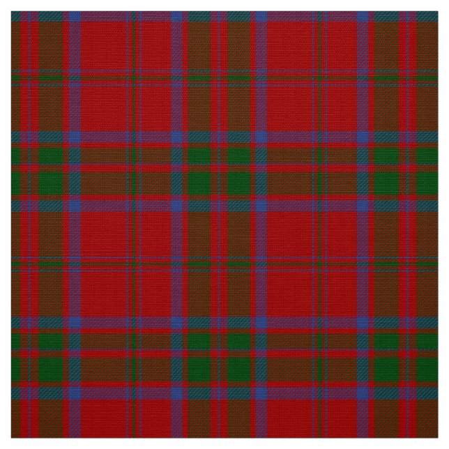 Tartan MacDonald Tartan tissu plaid rouge, vert et (Échantillon)