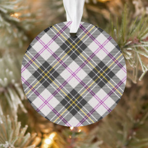 Tartan Macpherson Robe Blanc et Rouge Highland