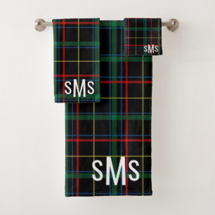 Tartan monogramme plaqué