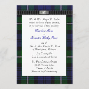 Tartan Plaid Faire-part de mariage