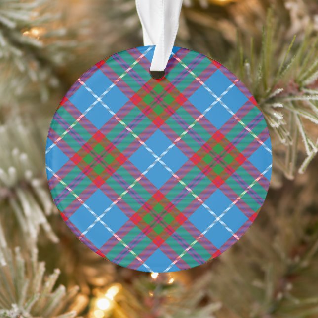 Tartan Plaid Ville d'Édimbourg Bleu Rouge (Arbre)