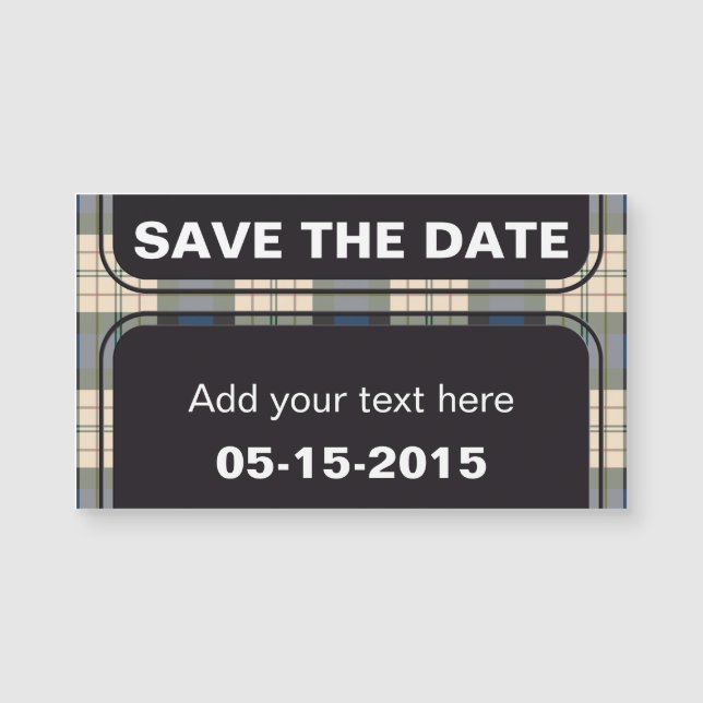 Tartan plaids motif - beige bleu traditionnel (Devant)