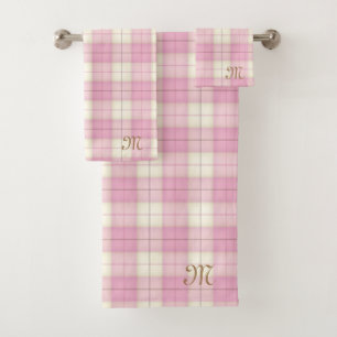Tartan rose Plaid Personnalisé Monogram Girls