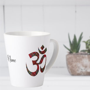 Tartan Royal Stewart Tasse Latte 12oz Symbole Om