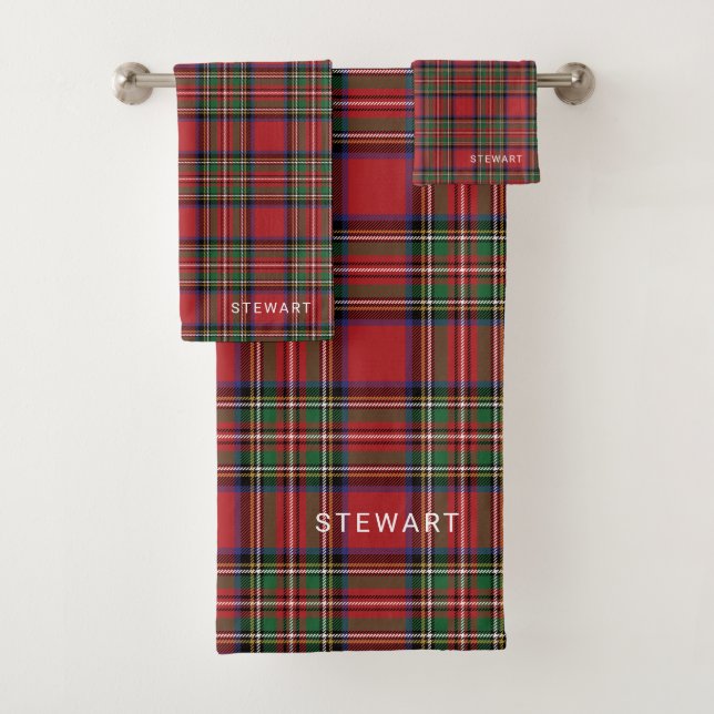 Tartan Rustique Rouge et Vert Stewart (En situation)