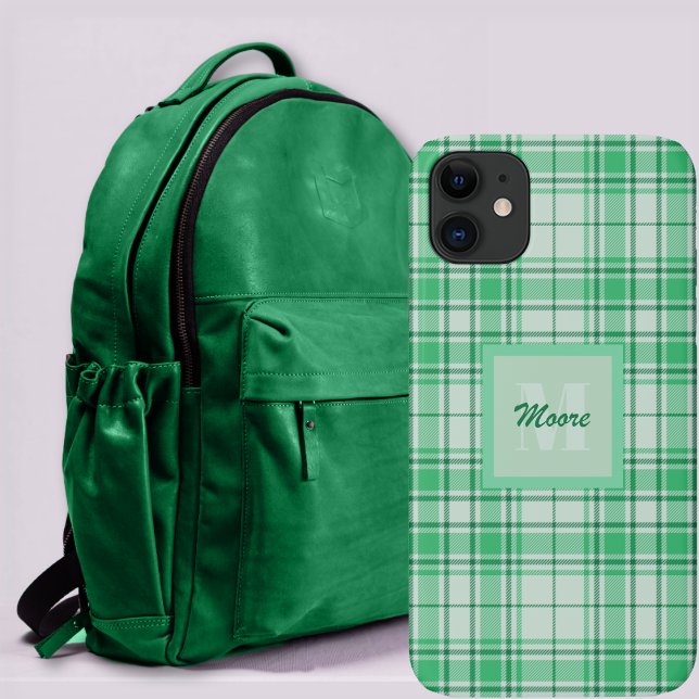 Tartan - vert clair avec Coque de tons verts foncé (Créateur téléchargé)