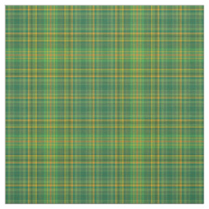 Tartan vert riche (Plaid) Tissu personnalisé