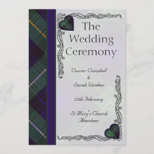 Tartan Wedding programme - Campbell d'Argyll