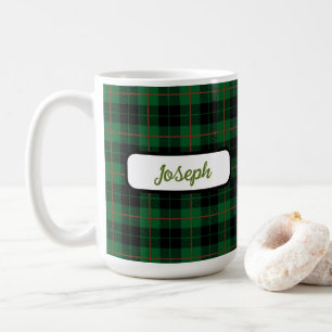 Tarte de rouille verte noire Plaid Mug personnalis