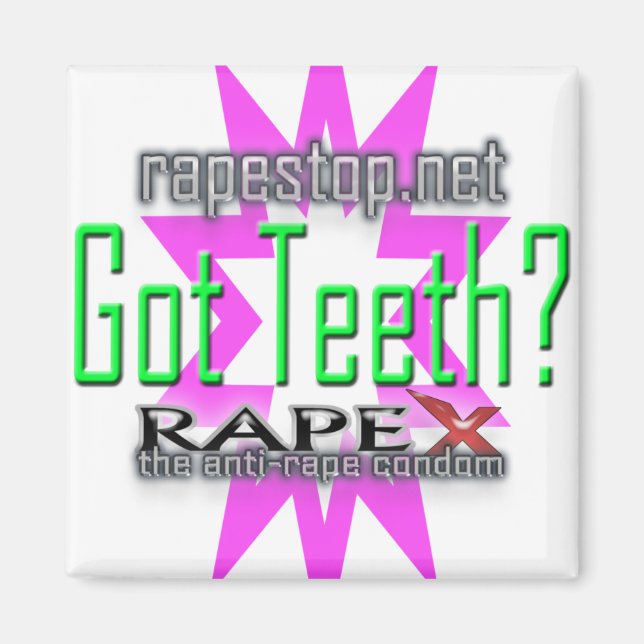 T'as des dents ? Magnet Carré Abstrait (Devant)