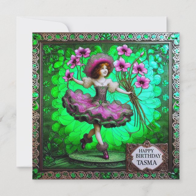 ~ TASMA ~ Joyeux anniversaire ~ Fleur fille ~ (Devant)