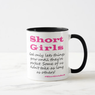 Tasse 11oz noire de filles courtes