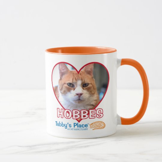 tasse 11oz - orange et blanc - Hobbes