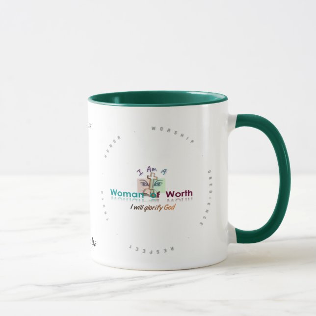 Tasse 15oz (vert) de wow (Droite)