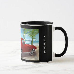 Tasse 1963 de scène de plage de Corvette