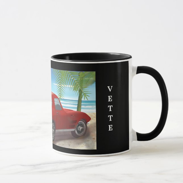 Tasse 1963 de scène de plage de Corvette (Droite)