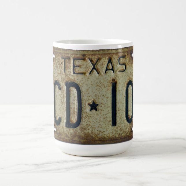 Tasse 1973 de plaque minéralogique du Texas (Centre)