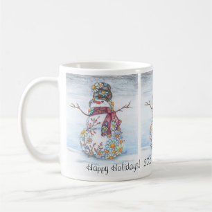 Tasse 2011 de bonhomme de neige de marguerite
