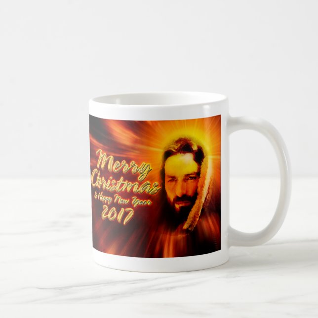 Tasse 2017 de Jésus de bonne année de Joyeux Noël (Droite)