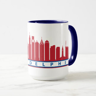 Tasse 2019 d'horizon de Philly dans blanc et bleu