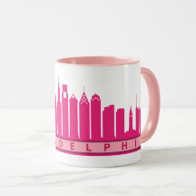 Tasse 2019 d'horizon de Philly dans le rose