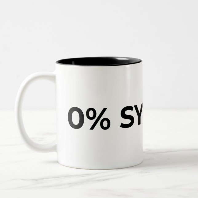 Tasse 2 Couleurs 0% Synergy Typographic Minimalist  (Gauche)