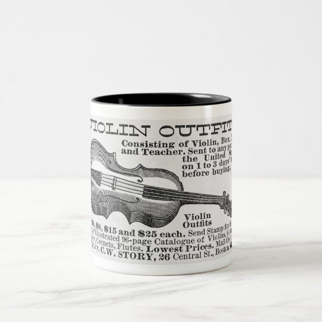 TASSE 2 COULEURS 1886 ANNÉE POUR LES VIOLINS (Centre)